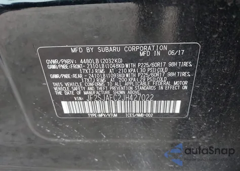 2018 Subaru Forester 2.5I Premium z USA, uszkodzony, nr VIN JF2SJAEC2JH427022